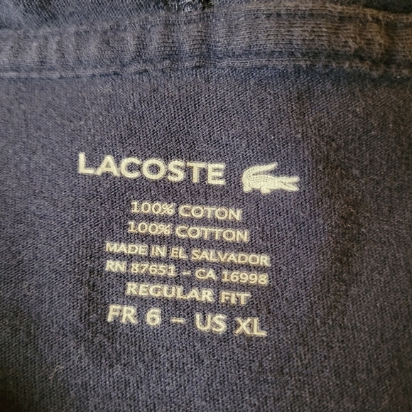 Lacoste 100% Cotton Men's Hooded Shirt sz XL FA8712 - Picture 4 of 7
